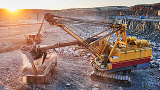 Baumaschine im Einsatz